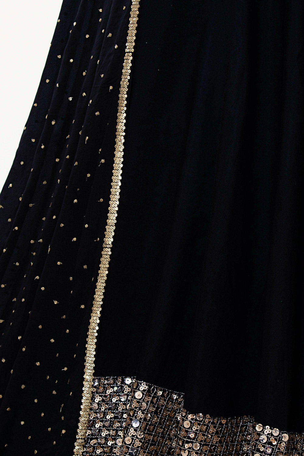 Timeless Black Lehenga Choli With Sequins Embroidery-[comfort-first-design]-[lightweight]-Raas