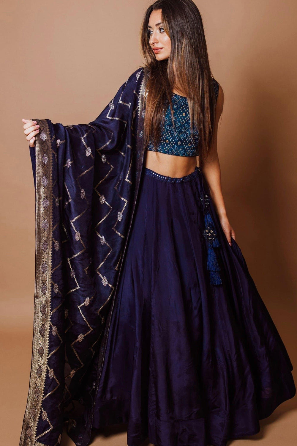 Timeless Blue Lehenga Choli-[comfort-first-design]-[lightweight]-Raas