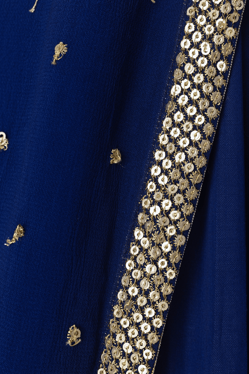 Timeless Royal Blue Lehenga Choli with Gold Trim for women-[comfort-first-design]-[lightweight]-Raas