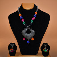Vibrant Mulitcolor Beaded Necklace Set FASHION JEWELRY RAAS