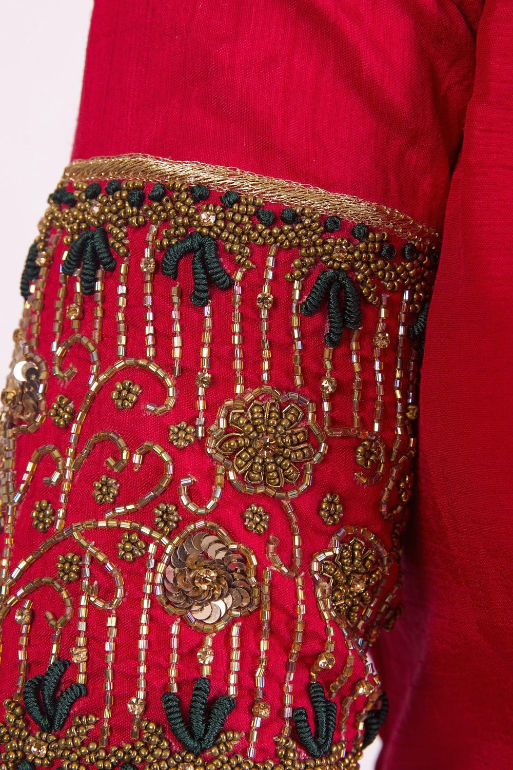Victoria Red Scoop Neck Blouse BLOUSE RAAS