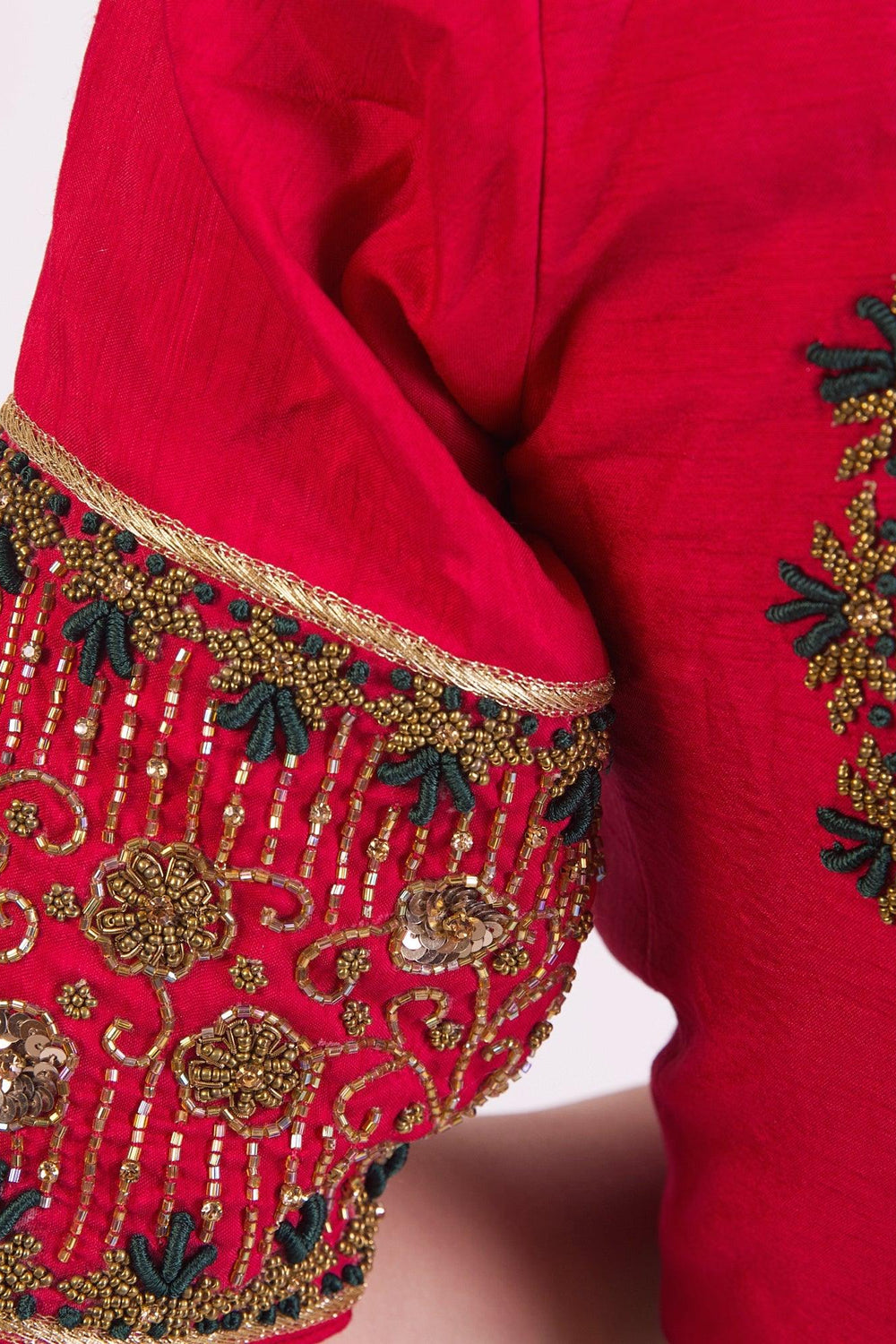 Victoria Red Scoop Neck Blouse BLOUSE RAAS