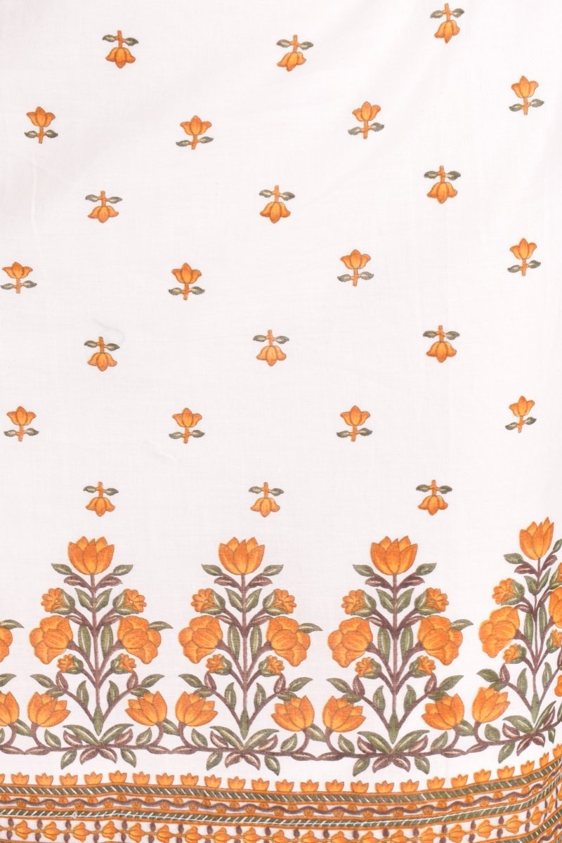 White Cotton Mini Dress-Raas USA