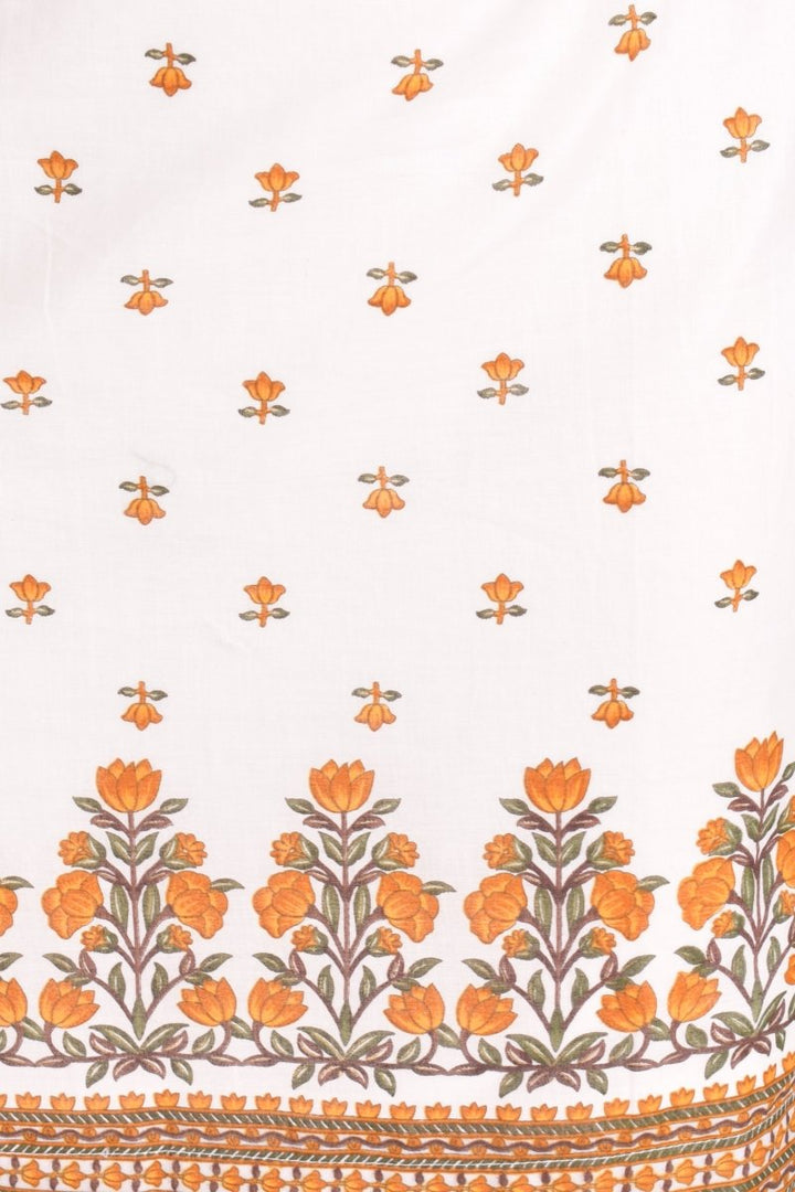 White Cotton Mini Dress-Raas USA