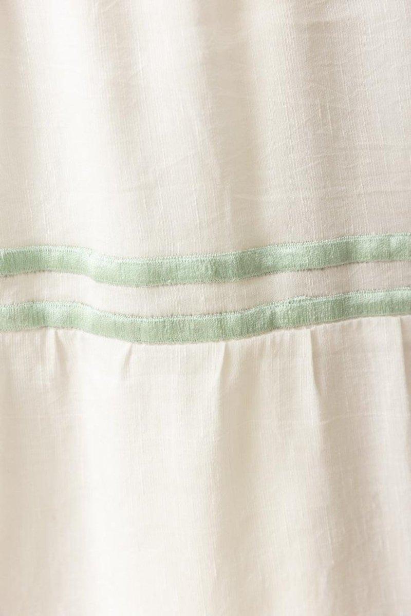White Midi Dress with Embroidery dresses RAAS