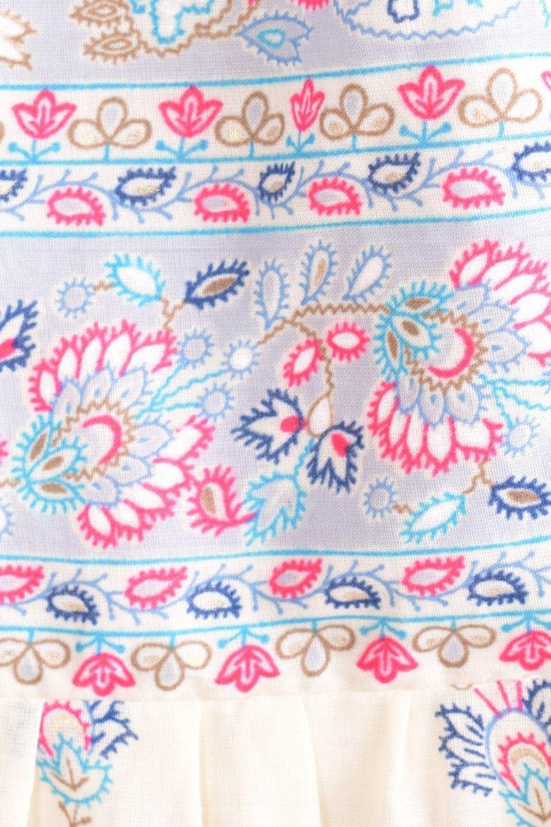 White Mul Cotton Floral Maxi Dress dresses RAAS