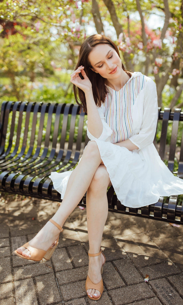 White Short Dress With Hood-Raas USA