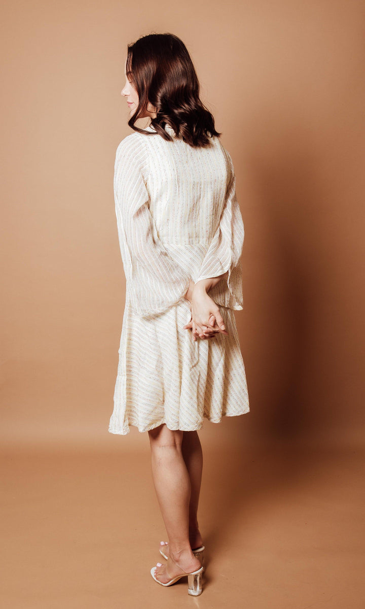 White Wrap Dress-Raas USA