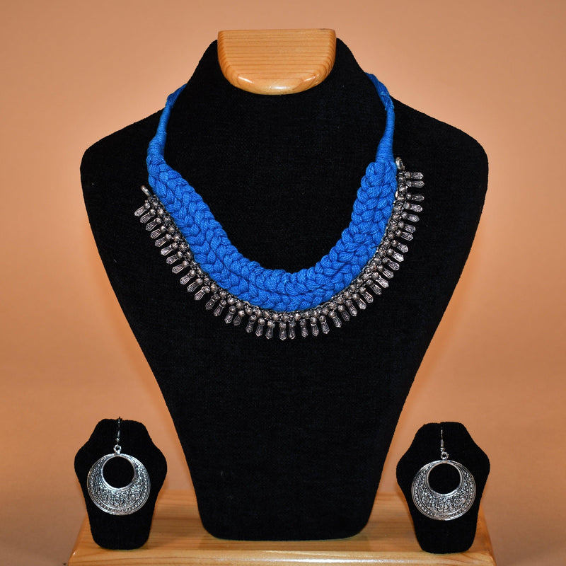 Wide Blue Necklace Set FASHION JEWELRY RAAS