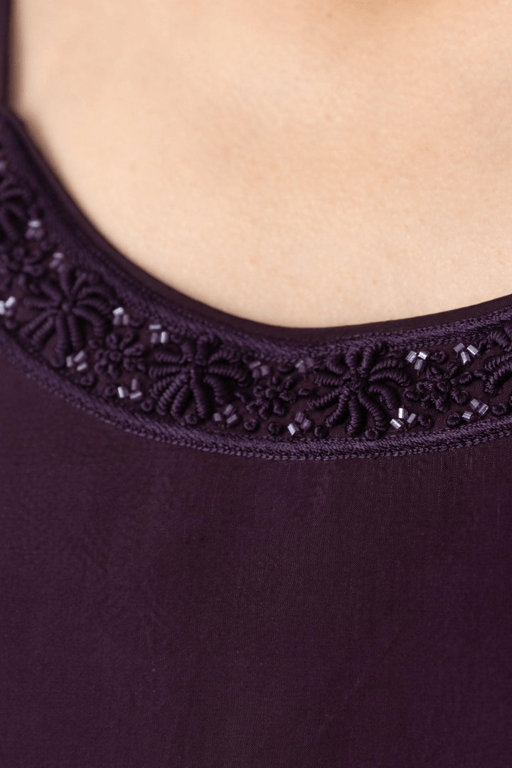 Wine A-Line Gown-Raas USA