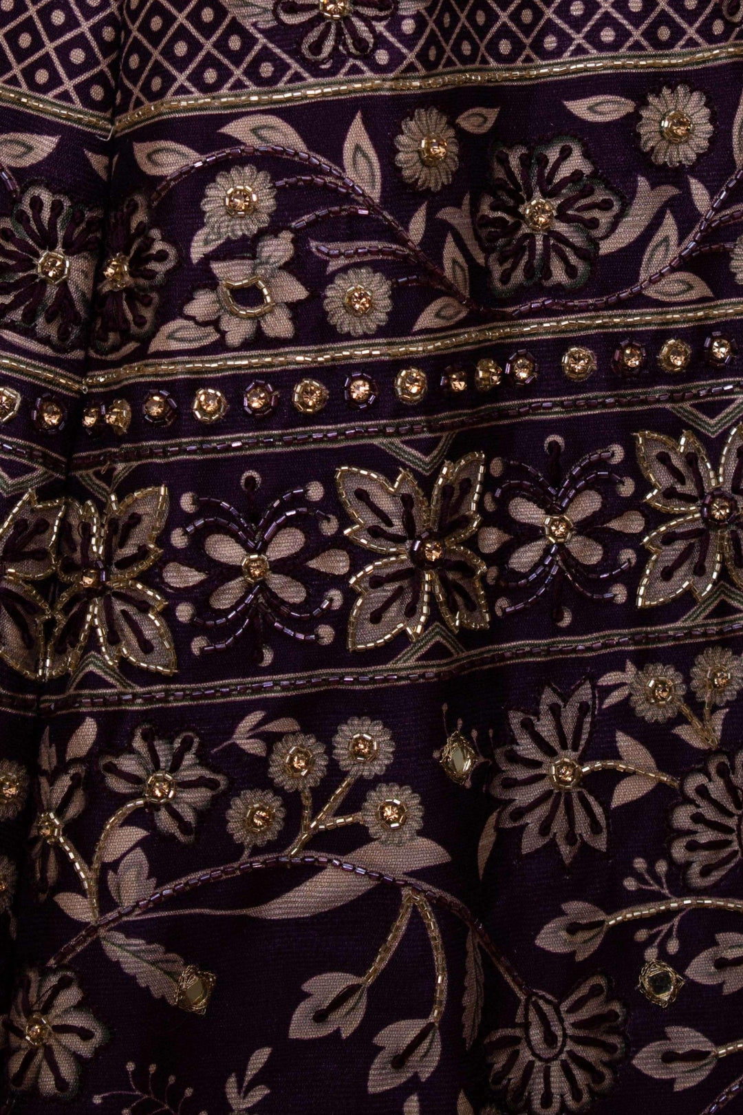 Wine Lehenga Choli with Hand Embroidery-[mehendi outfit]-Raas