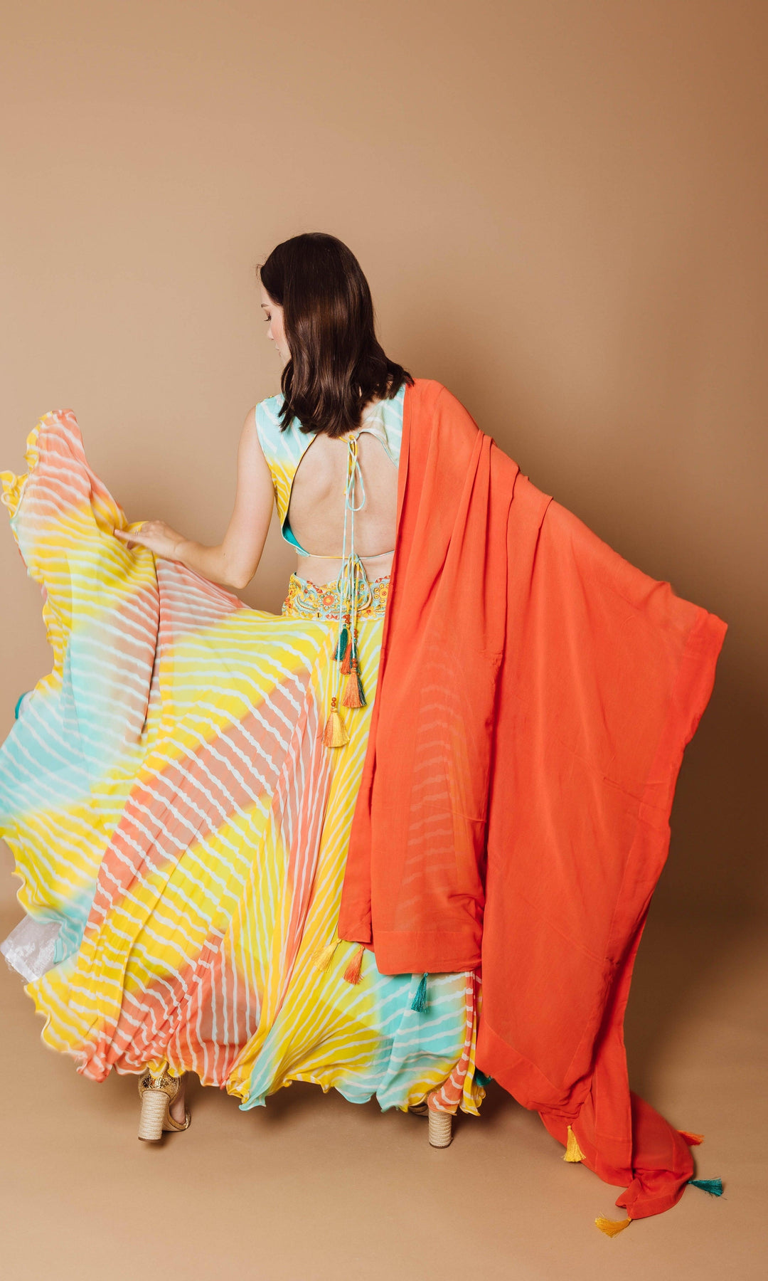 Yellow Lehenga Choli with Heavy Embroidery Blouse and Dupatta-[mehendi outfit]-Raas