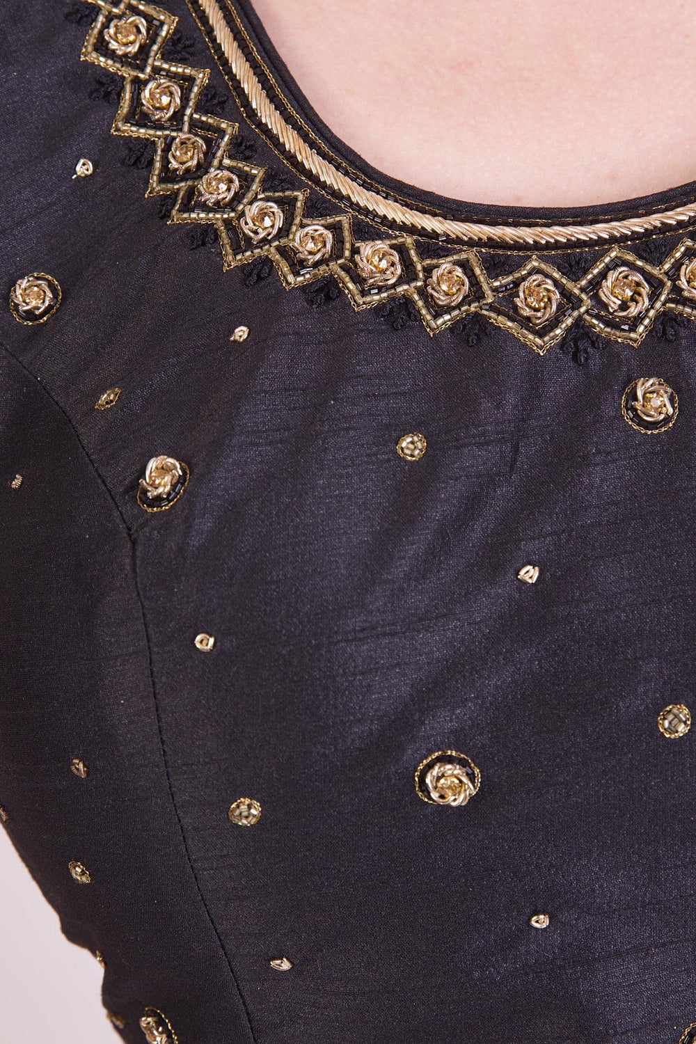 Zorah Black Hand Embroidered Blouse BLOUSE RAAS