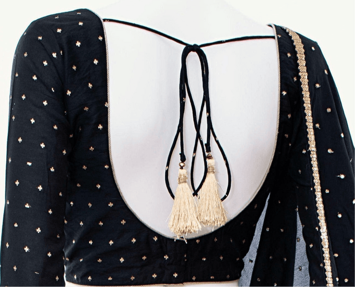 Adira Timeless Black Lehenga Choli With Sequins Embroidery - Raas