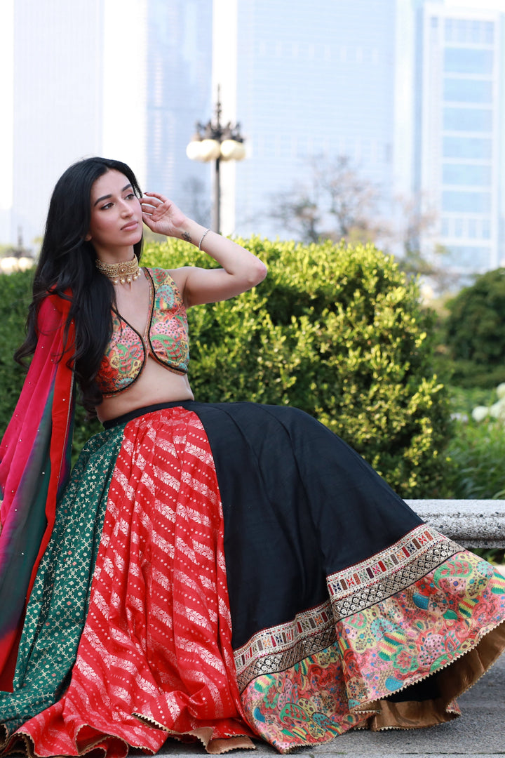 Aira Multi Color Full Flare Chaniya Choli - Raas