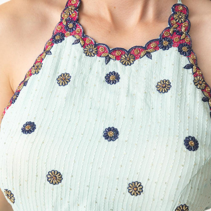 Amelia High Low Aqua Dress - Raas