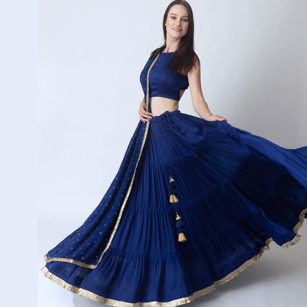 blue chaniya choli