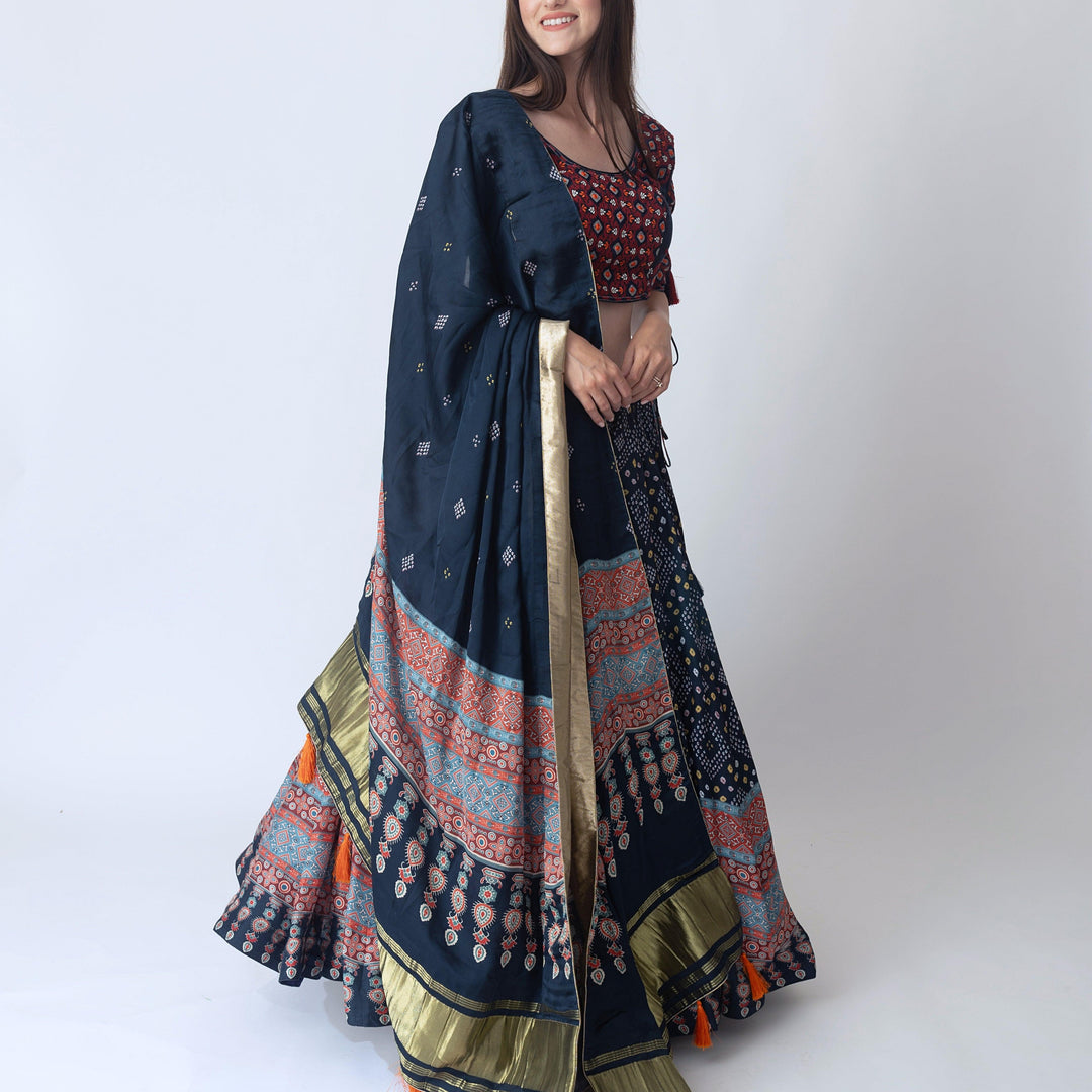 blue chaniya choli