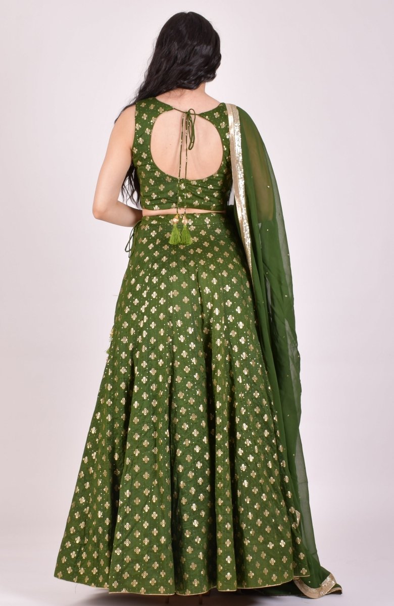 Green Chaniya Choli - Raas