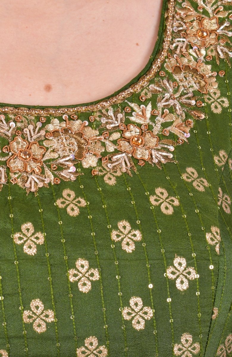 Green Chaniya Choli - Raas