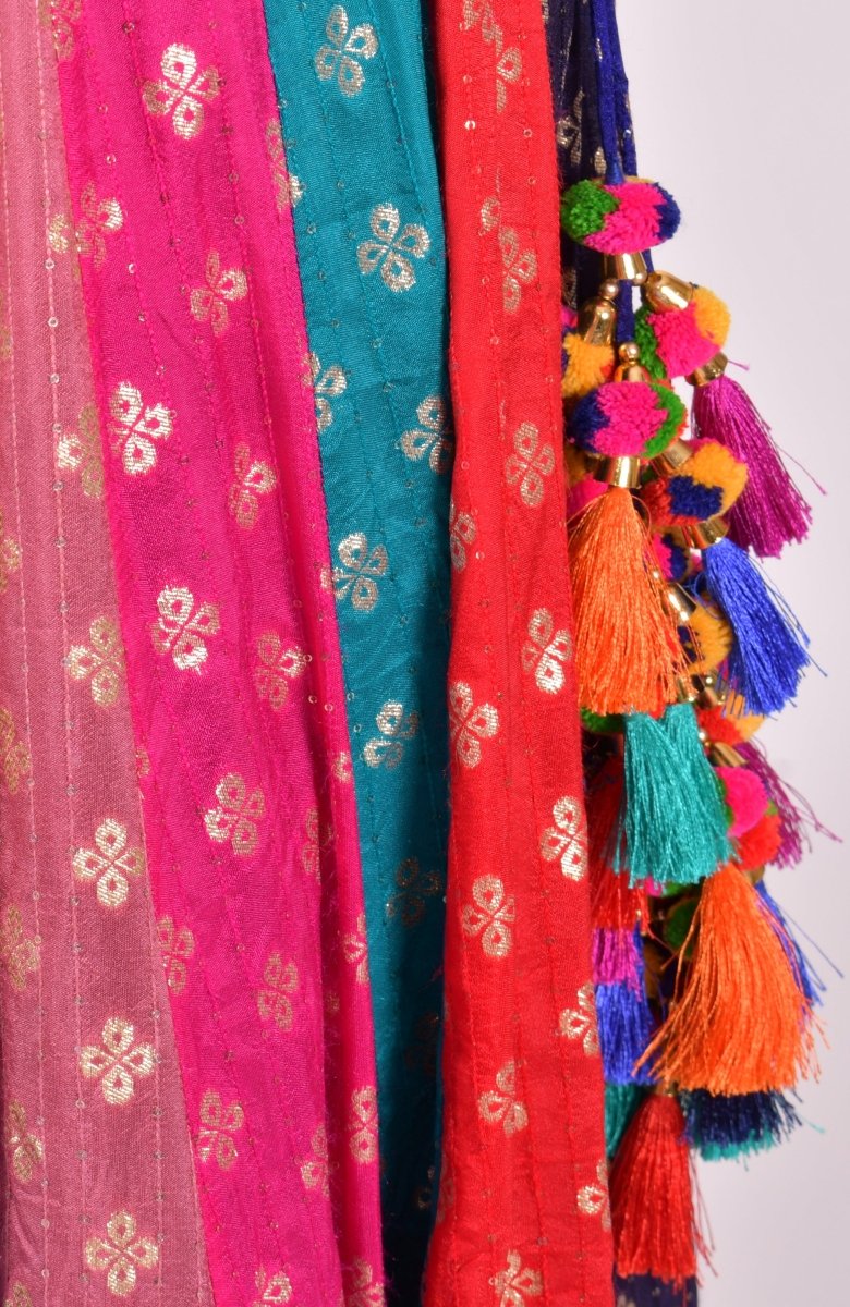 White Multicolor Chaniya Choli - Raas