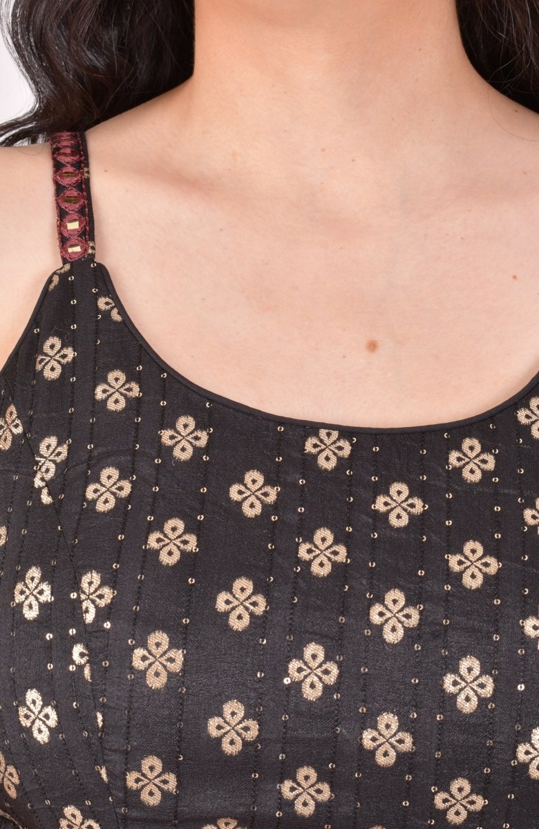 Black Dotted Chaniya Choli - Raas