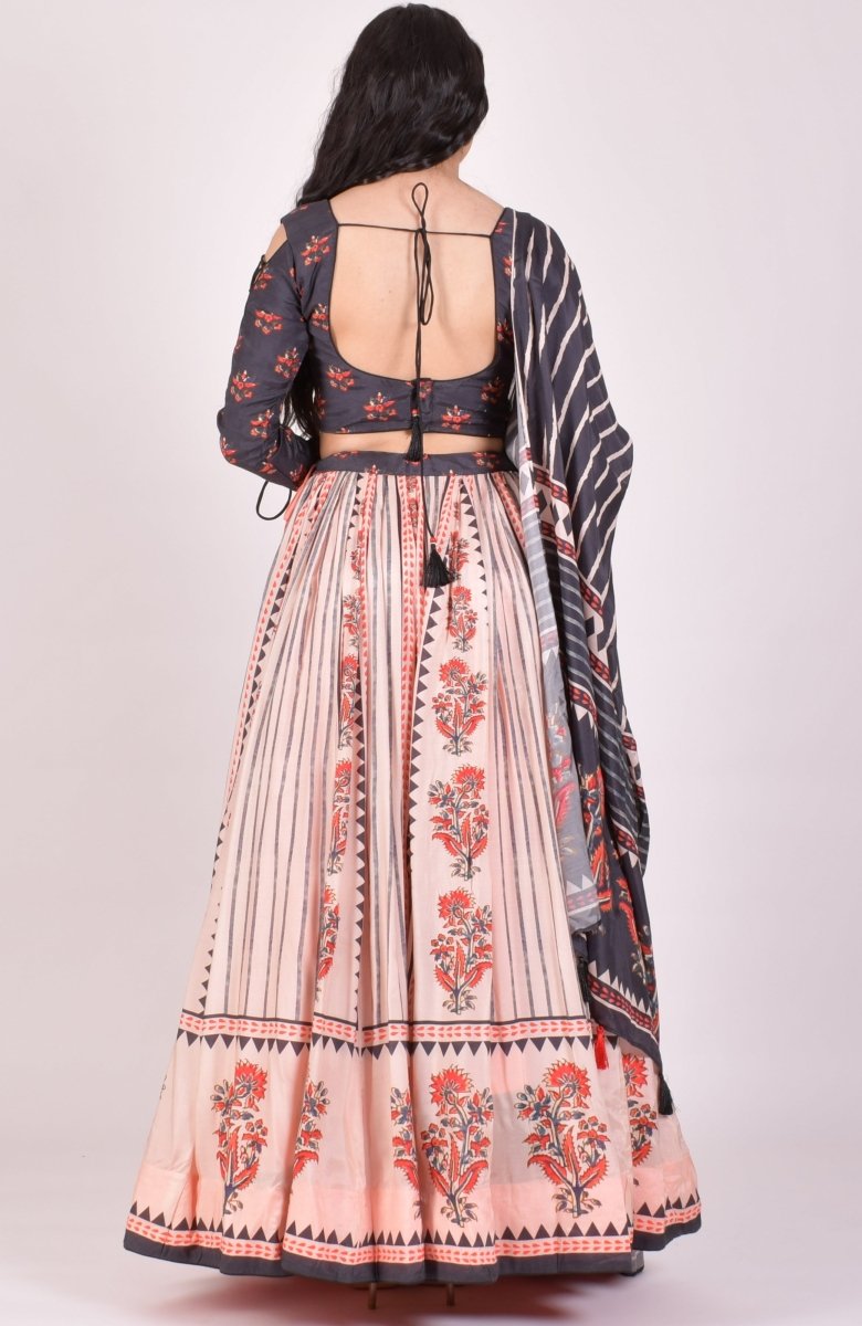 Peach Chaniya Choli - Raas