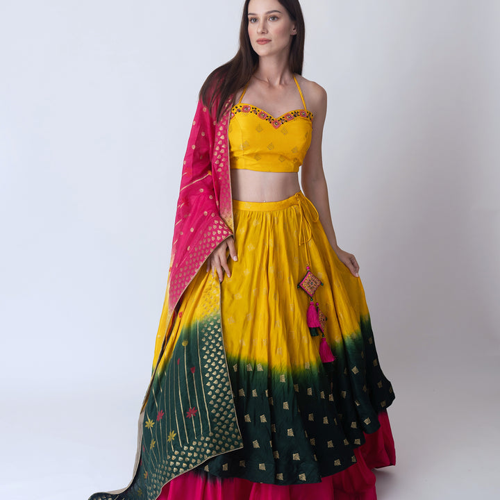 Sunflower Multi Color Lehenga Choli Set