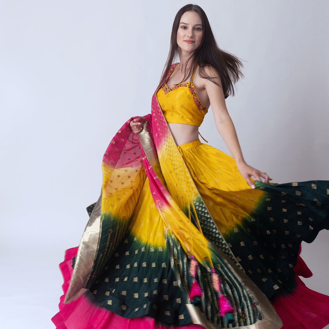 Sunflower Multi Color Lehenga Choli Set