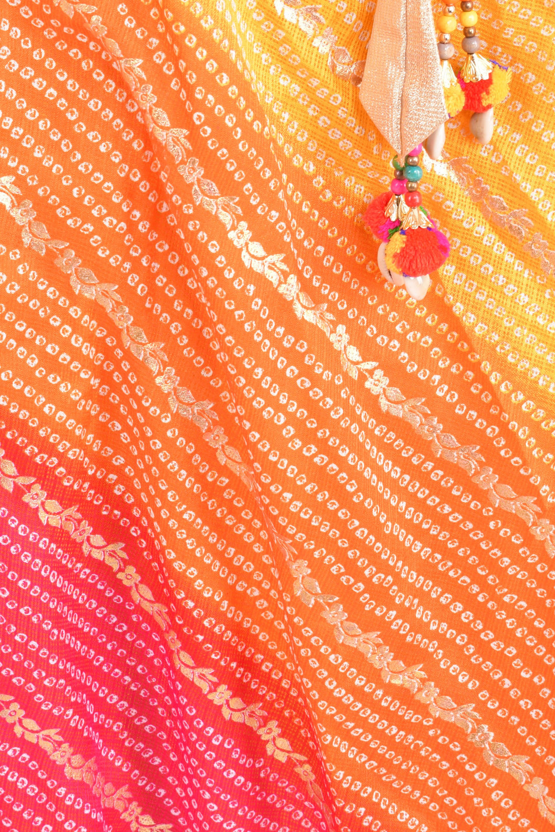 Multi color silk chaniya choli set