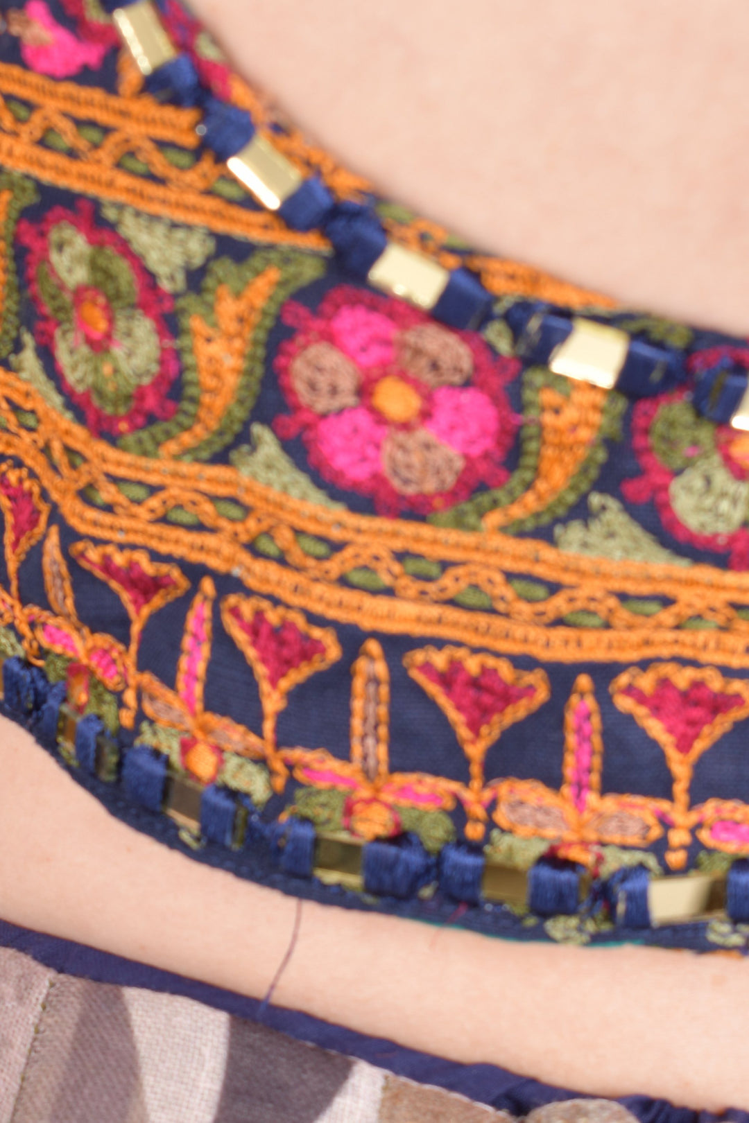 Multi color cotton silk chaniya choli set