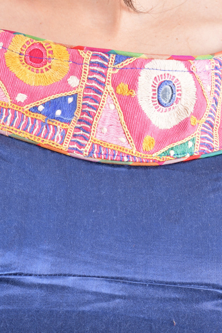 Multi color cotton silk chaniya choli set