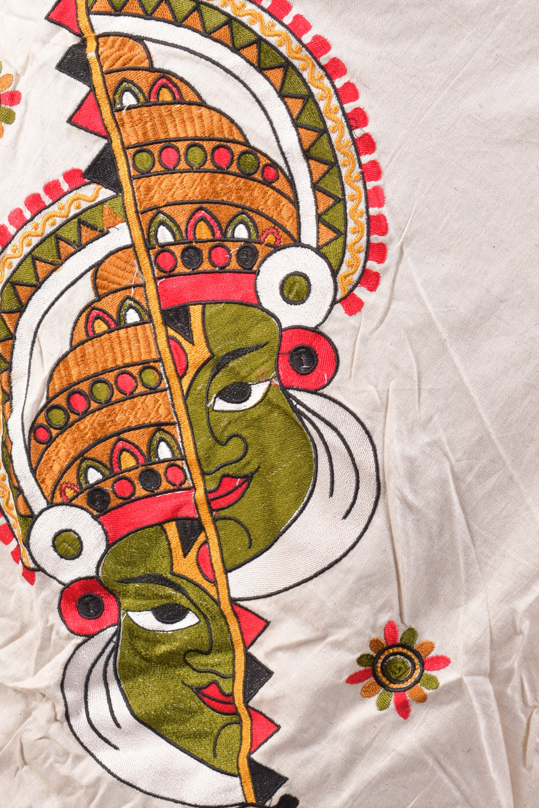 Multi color cotton layered chaniya choli set