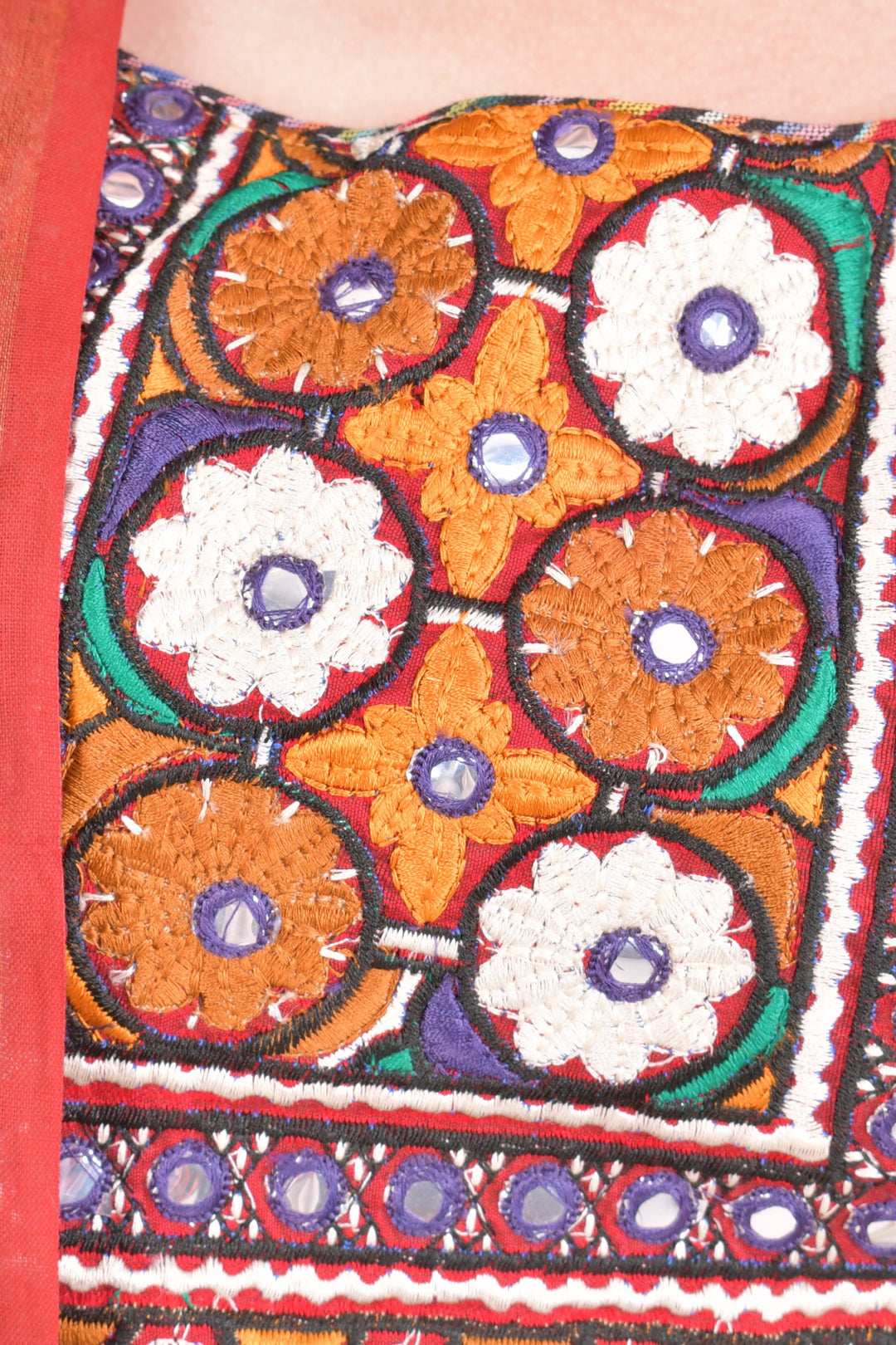 Multi color cotton hand block chaniya choli set