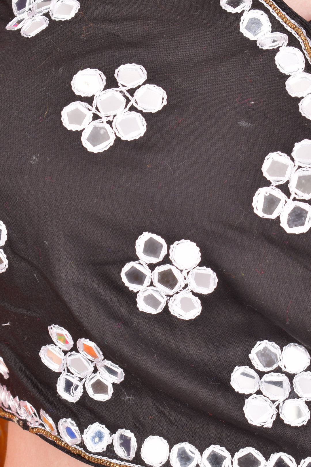 Multi color cotton hand block chaniya choli set