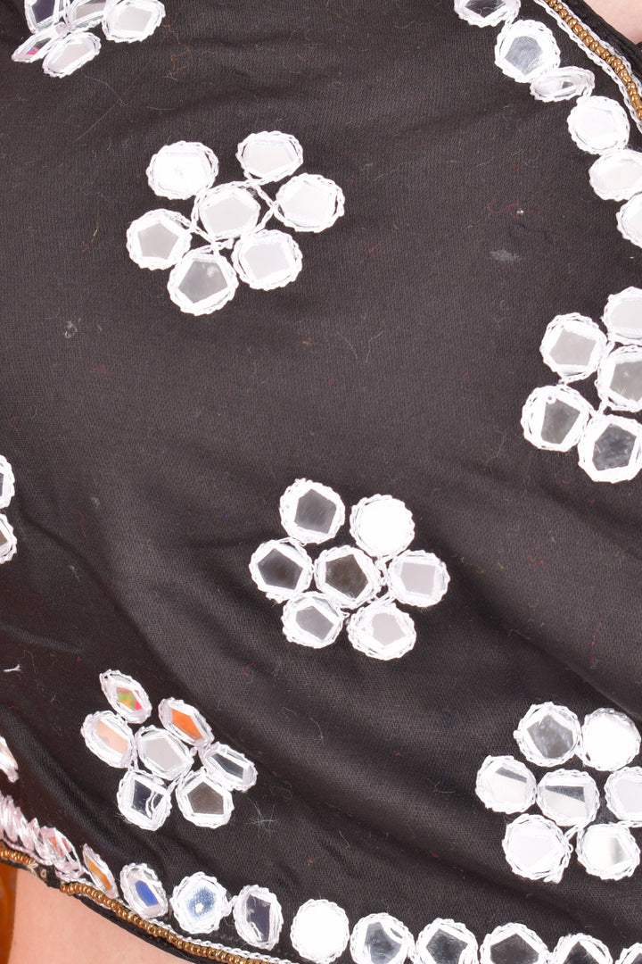 Multi color cotton hand block chaniya choli set