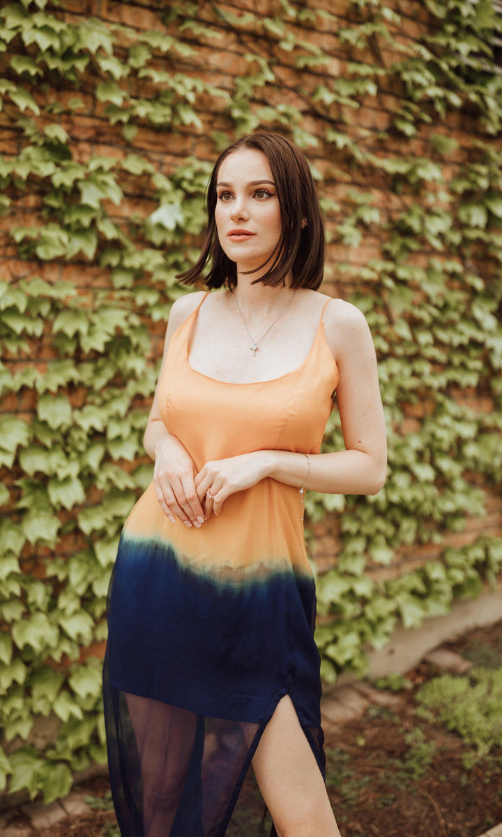 Chiara Long Dress with Slit - Raas