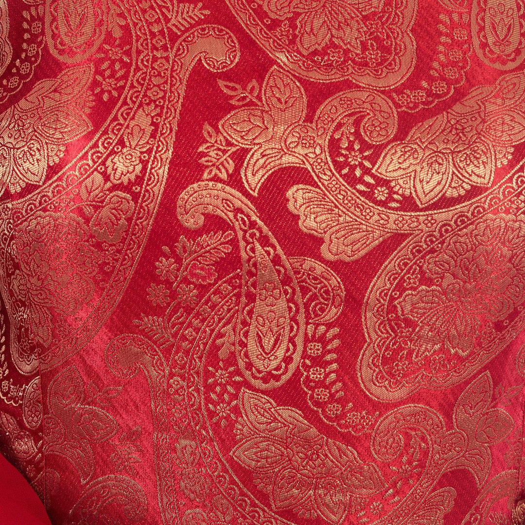 Coraline Banarasi Silk Red Salwar Kameez Set - Raas