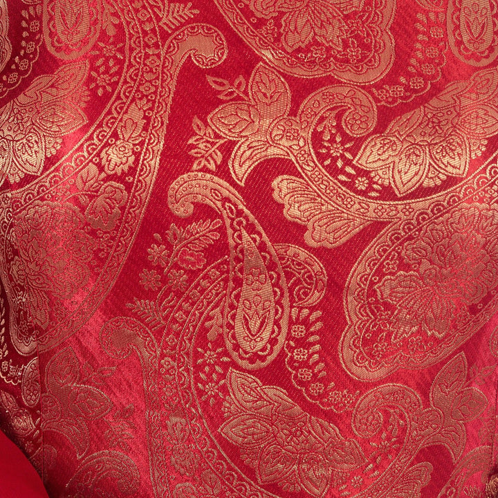 Coraline Banarasi Silk Red Salwar Kameez Set - Raas