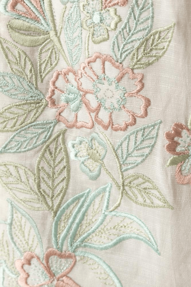 Keya Midi Dress with Floral Hand Embroidery - Raas
