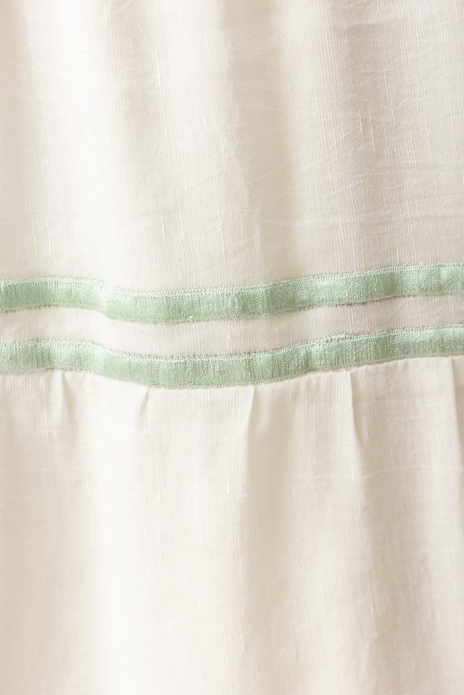 Saloni White Midi Dress with Embroidery - Raas