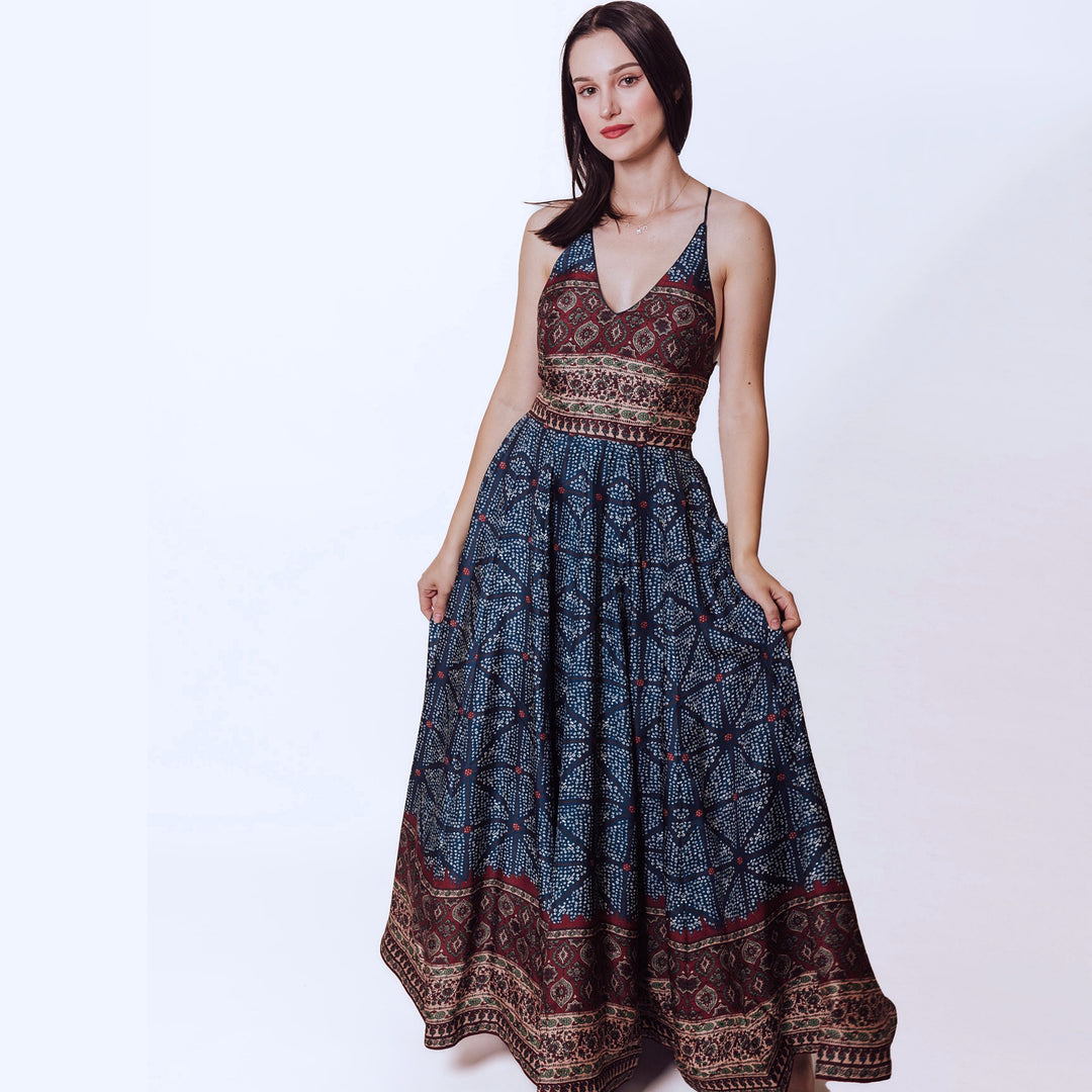 Elara Flowy Soft Silk Gown