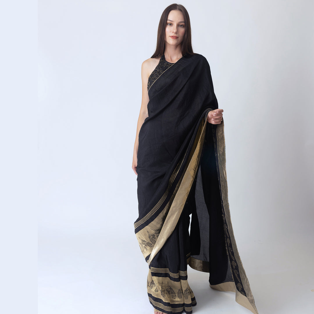 Mia Saree with Hand Embroidered Blouse