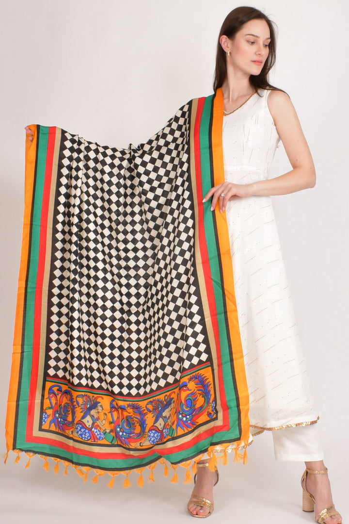 Eesha Peacock Motif Dupatta - Raas