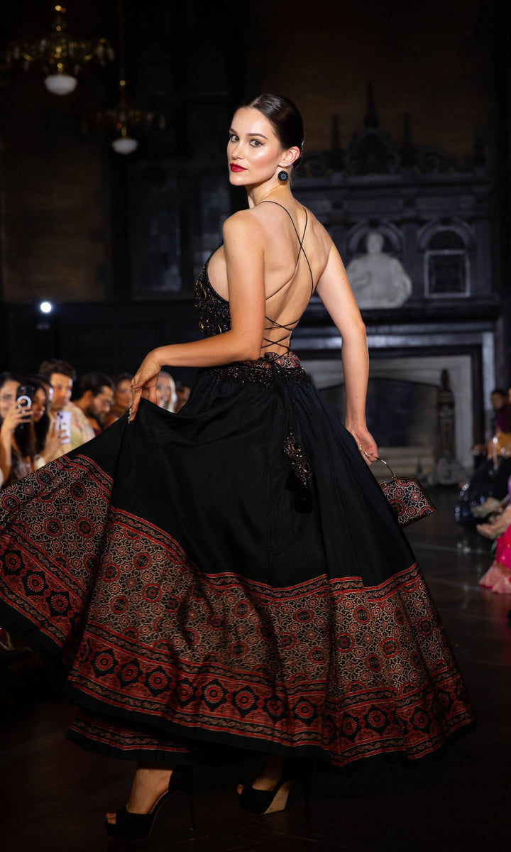 Elise Long Dress with Hand Embroidery - Raas