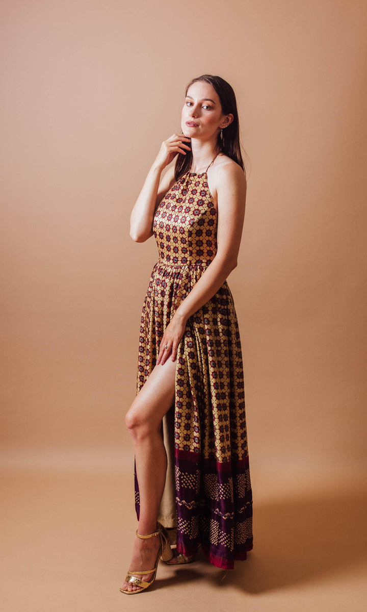 Ema Long Dress with Slit - Raas