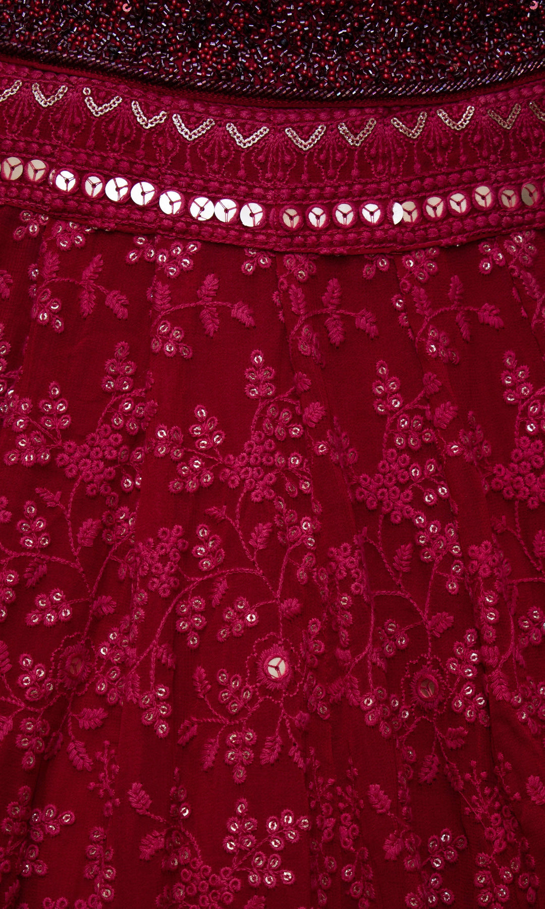 CC3520 Maroon lehenga-[LEHENGAS]-[BRIDAL_LEHENGAS]-Raas