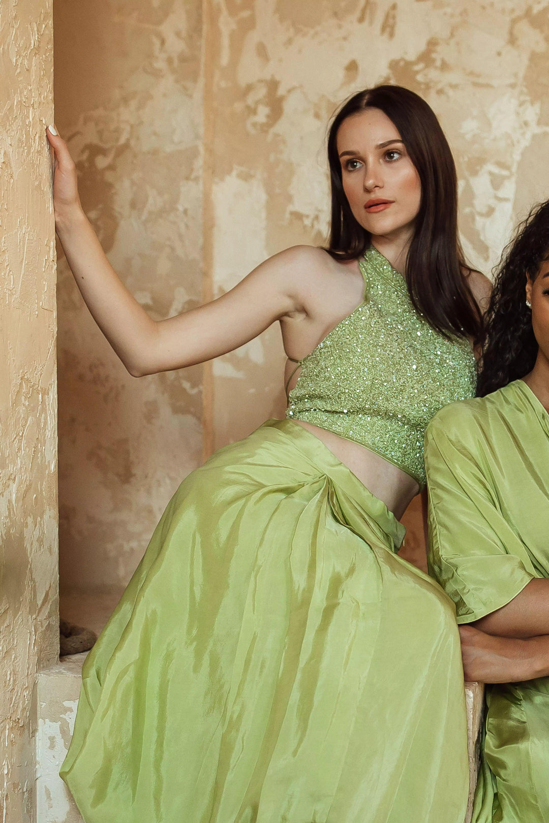 Everett Green Sparkle Top with Sequins - Raas