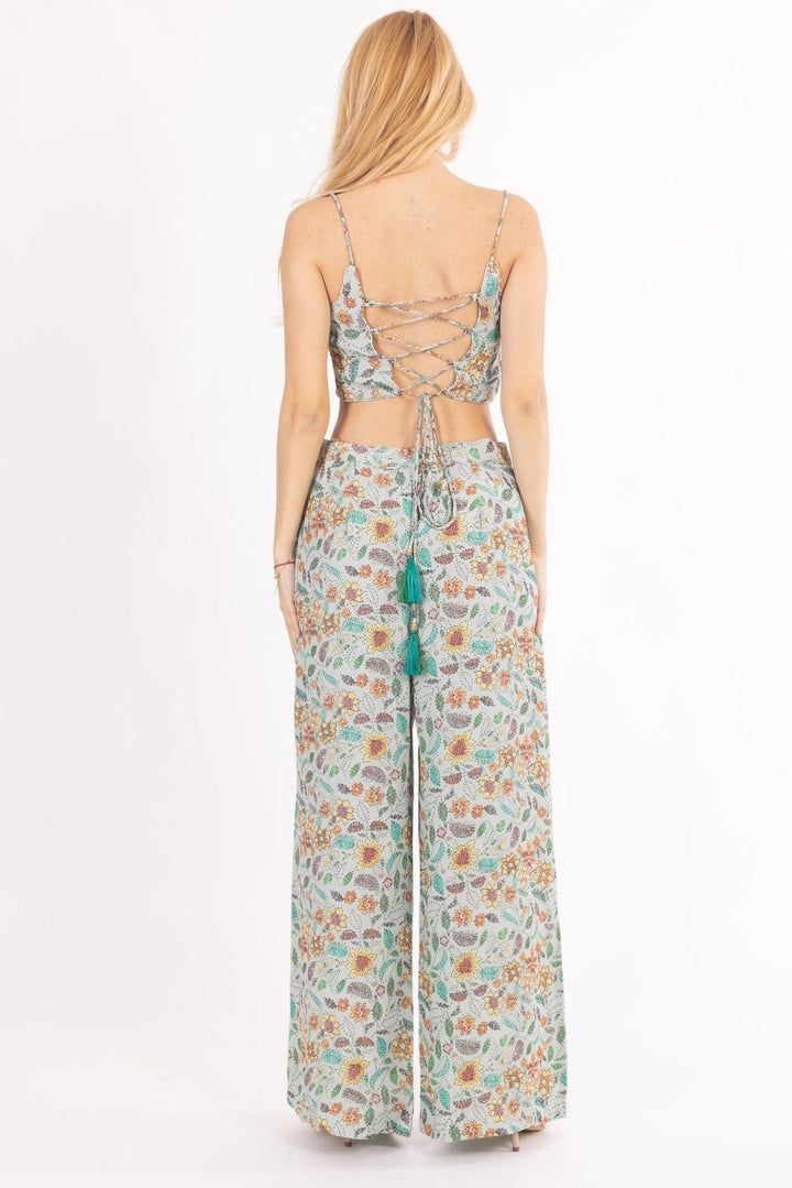 Floral Embroidered Three-Piece Set - Raas