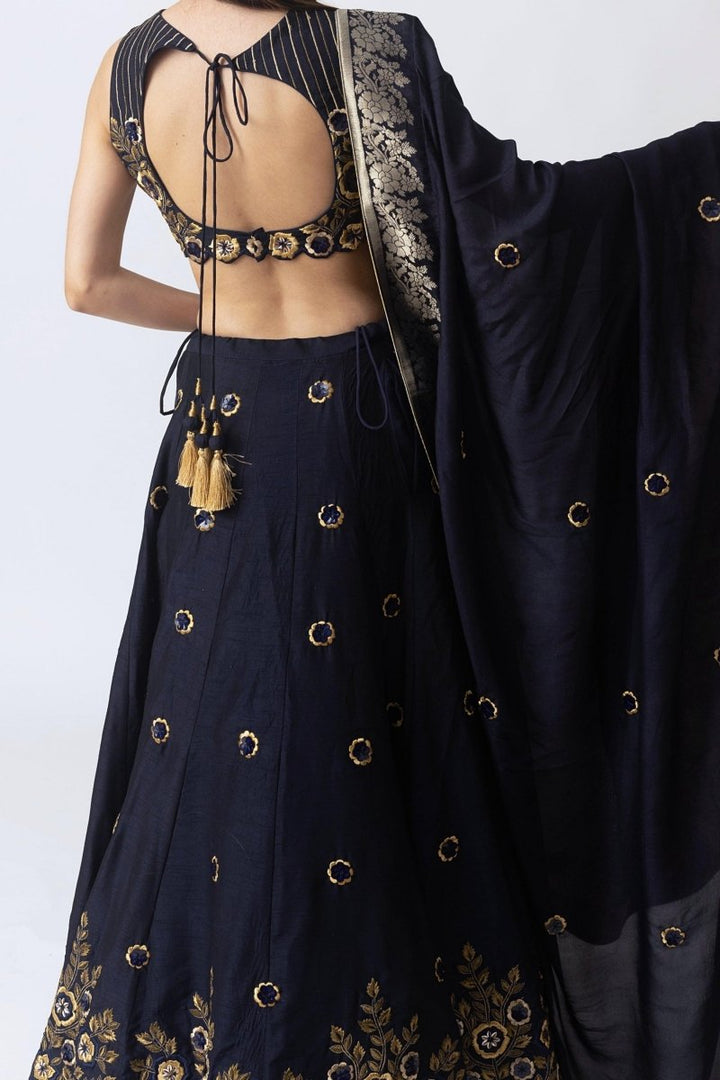 Glitz & Glam Navy Lehenga Choli Set CHANIYA CHOLI RAAS